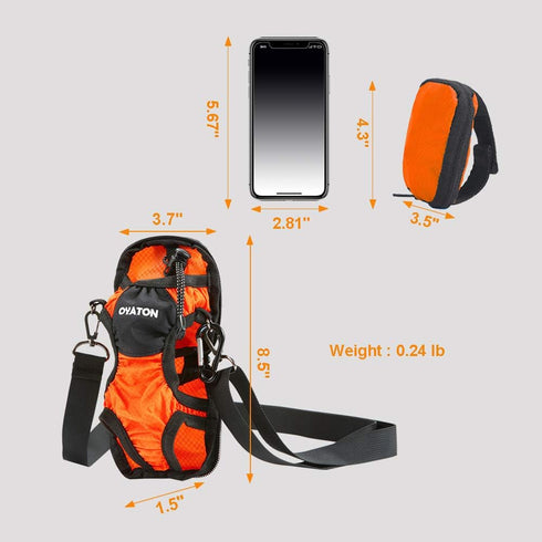 Water Bottle Holder with Adjustable Shoulder Strap - Portable Carrier Sling Bag for Walking, Hiking, Yoga, Travel