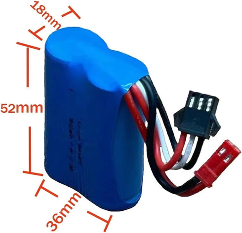 IOLKHFK 7.4V 3000mAh 2S1P SM-2P,3P, 4P, XT30 Car(1pcs XH2.54) Lithium Battery, Rechargeable, T Socket, JST, Plug