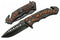 SZCO Supplies 300563 Scorpion Decal Liner Lock Assisted Open Tactical Folding Knife, Black Orange, 8"
