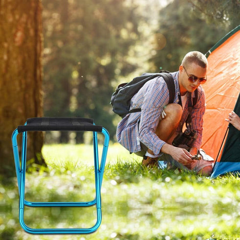 SALUTUY Folding Stool, Easy to Carry Portable Folding Chair Collapsible for Barbecue