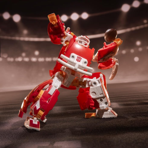 KC-59, 5.5-Inch 8+ Transformers NFL Kansas City Chiefs Action Figure Changes from Robot to Helmet, Football Toys