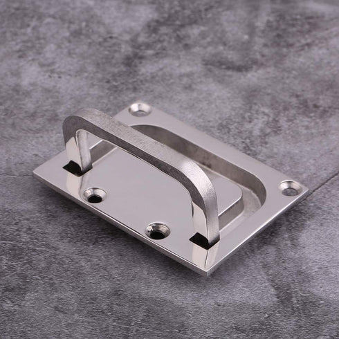 Tbest Flush Ring Pull Handle, Stainless Steel Boat Flush Hatch Locker Cabinet Pull Handle for Marine Yacht Boating