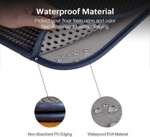 WePet Cat Litter Mat, Honeycomb Double Layer Mats, Urine Waterproof, Easy Clean