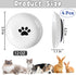 BNOSDM 4 Pcs Cat Food Bowls, Ceramic Shallow Dishes with Non-Slip Silicone Bottom for Indoor Cats and Dogs