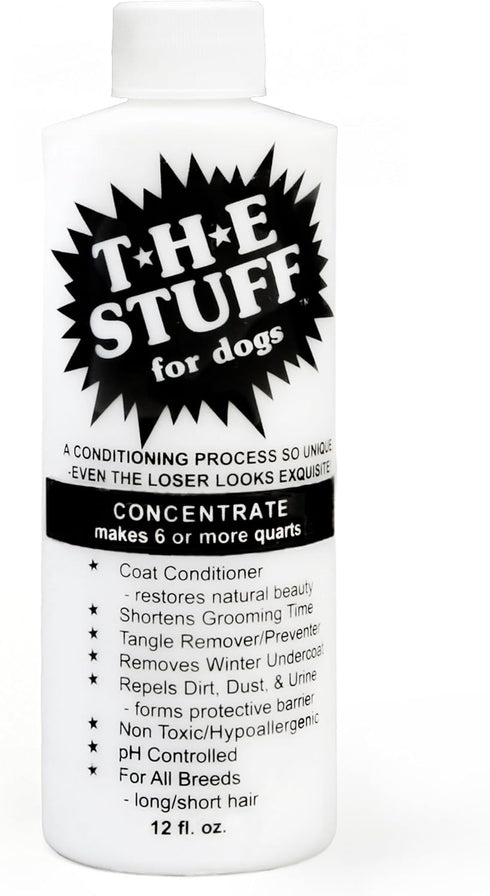 The Stuff Leave-in Dog Conditioner and Detangler Spray, 12oz Concentrate 15:1 for Matted Dog Hair