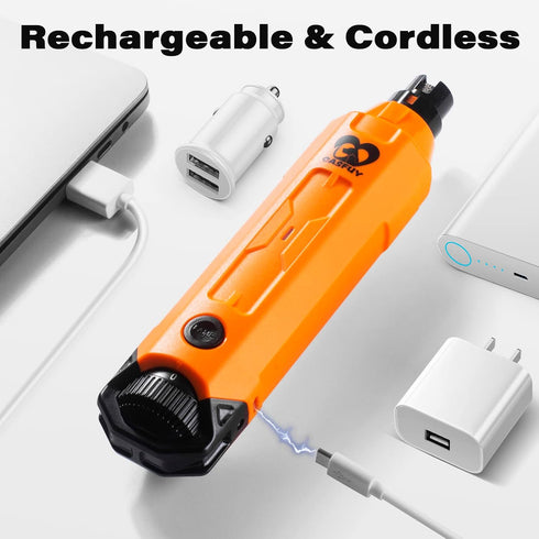 6-Speed Trimmer Casfuy Dog Nail Grinder - Newest Enhanced Pet Nail Grinder Super Quiet Rechargeable Electric Dog Nail