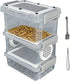 Genrico Flour Breeding Kit | Stable Multi-Layer Container with Breathable Filter, Silk Watching | for Reptiles