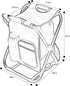 Fishing Chair Portable Camping Chair Camping Stools Insulated Cooler Bag Collapsible Camping Hunting Fishing Multifunction Chair Fishing Gear Fishing Backpack Chair w Front Pocket Bottle Pocket