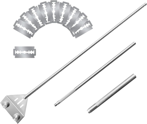 Kirecoo 25.6" Algae Scraper for Glass Aquariums, Stainless Steel Cleaner with 10 Blades, Fish Tank Accessories