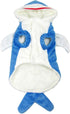 Mogoko Funny Dog Cat Shark Costumes, Adorable Blue Shark Pet Costume, Fleece Hoodie Warm Outfits (M Size)