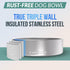 Coldest Dog Bowl, Anti Rust Metal & Non Slip, Heavy Duty Insulated Dog Bowl, 42 oz