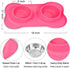 AsFrost Dog Food Bowls Stainless Steel Pet Bowls & Dog Water Bowls & Cat Bowls for Food and Water No-Spill Non-Skid Silicone Mat, Feeding Bowls with Dog Bowl Mat for Dogs Cat Dood Dish, Pink, 12oz