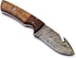 Rare Custom Damascus Fuller Gut Hook Knife, Skinning Knife, Hunting Knife, Outdoor Knife, Camping Knife, Color Wood
