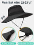 Sun Hat with Ponytail Hole for Women, UPF50+ Waterproof Beach Bucket Safari Hiking Hat for Sun Protection