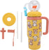 Luocute 710ml Stainless Steel Whale Fountain Cup, Kids Sippy Cup Water Bottle with Lid and Straw, for Toddlers Babies