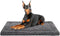 Washable Dog Bed Mat, Reversible Soft Fluffy Pet Crate Pad for Large Medium Small Dogs, 47 x 29 Inch, Grey