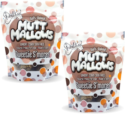 The Lazy Dog Cookie Co. Soft Dog Treats, Mutt Mallows Sweetie Smores - Wheat-Free, Baked in The USA, 5 oz