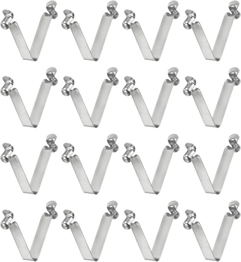 HARFINGTON 16pcs Double Button Kayak Paddle Snap Spring Clip, 5x6.5x35mm, 65Mn Spring Steel for Camping