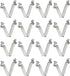 HARFINGTON 16pcs Double Button Kayak Paddle Snap Spring Clip, 5x6.5x35mm, 65Mn Spring Steel for Camping