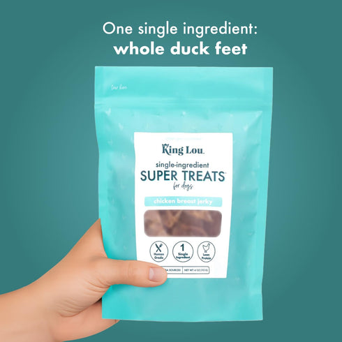 1 lb King Lou Pets - Chicken Breast Jerky for Dogs - USA-Made Dehydrated Chicken Dog Treats - Fresh Breast Prior