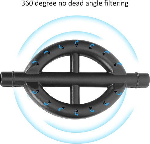 Aquarium Filter Black Rain Bar for Fish Tank, Outflow Pipe Water Cycle Drip Tube Sprayer Pipe