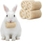 Qianyu 4 PCS Rabbit Chew Toys Natural Loofah Bunny Toys Pet Enrichment Accessories