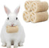 Qianyu 4 PCS Rabbit Chew Toys Natural Loofah Bunny Toys Pet Enrichment Accessories