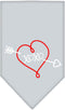 Pet and Dog Bandana Screen Printed, XOXO Gray Small