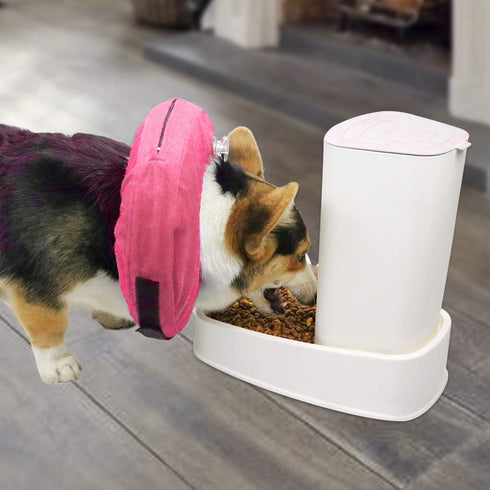MCHY Inflatable Dog Cone - Adjustable Recovery Collar for Dogs After Surgery, Prevent Biting & Scratching (M, Pink)