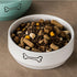 Ceramic Dog Bowls - Pet Feeding Bowls for Cats and Small Dogs, 20 oz (6.5" Blue/White)