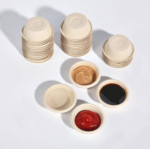 Paper Gecko Feeding Cups - 0.5oz Small Bowls for Reptiles, 100 Pack for Crested Gecko and Spiders