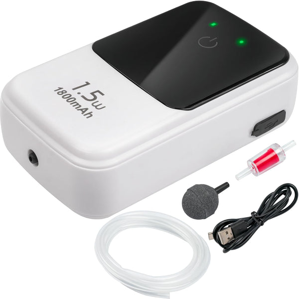 Ghosthorn USB Rechargeable Aquarium Air Pump, Portable Quiet Structure for Live Bait Aerator and Emergency Use