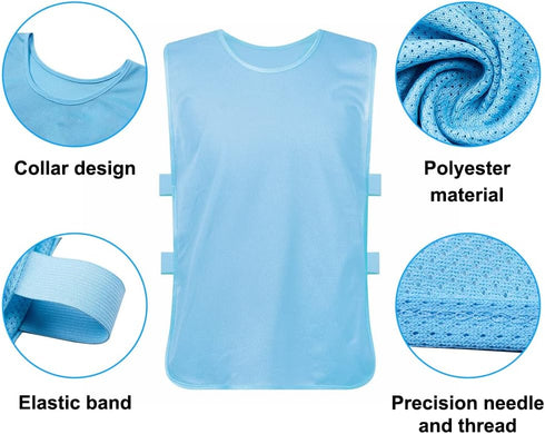 Scrimmage TopTie Training Vests Soccer Bibs Sports Pinnies for Adult/Young