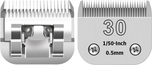 30# Detachable Pet Clipper Replacement Blades Compatible with Andis/Oster A5/Wahl KM10 Series Dog Clipper (2 Pack)