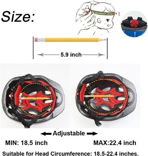 Kids Helmet Knee Elbow Pads Wrist Guard, Sport Protective Gear for Scooter Skateboard Roller Bike Safety Set