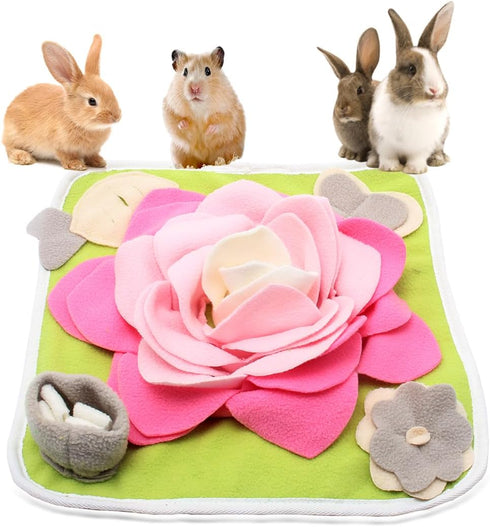 Alibuy Rabbit Foraging Mat Snuffle Mat for Small Animals Bunny Puzzle Toys Pets