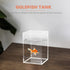 Ipetboom Transparent Small Betta Fish Tank Aquarium, Desktop Fish Bowl Accessories for Turtle, Reptile, Shrimp, Moss