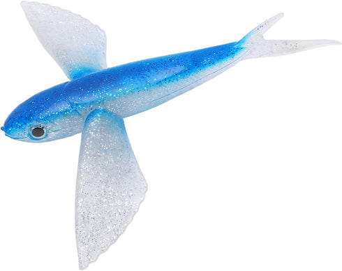 Fishing Lure, Soft Silicone Artificial Lure, Flying Fish Shape with Bright Colors, Ideal for Seawater Boat Fishing