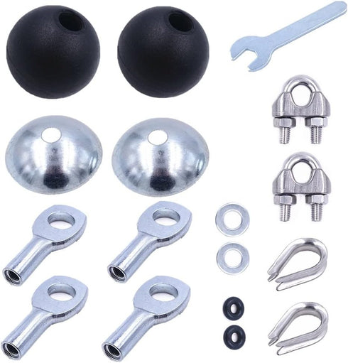 J Bryant Gym Machine Accessories for 5mm/6mm Cable Ball Stopper Interface Port Components for Home Gym