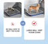 KOLA PANDA Wall,25.59"X19.69" Indoor Dog Potty Tray with High Pee Pad Holder,Dogs Litter Box,Mesh Training Toilet