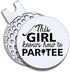 This Girl Knows How to Par Tee Golf Ball Marker, Funny Golf Gift with Magnetic Hat Clip for Woman