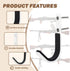 Gun Rack Storage Wall Mount, Horizontal Metal Hooks for Rifles and Shotguns, Heavy Duty Steel Hangers
