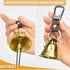 NedFoss 2" Loud Bear Bell with Whistle Set, Solid Brass Bear Bells for Hiking, Emergency Whistle, Carabiner