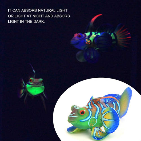 Exquisite Simulation Fish Landscaping Decoration for Aquarium, Adds Life to Fish Tank (Green Blue)