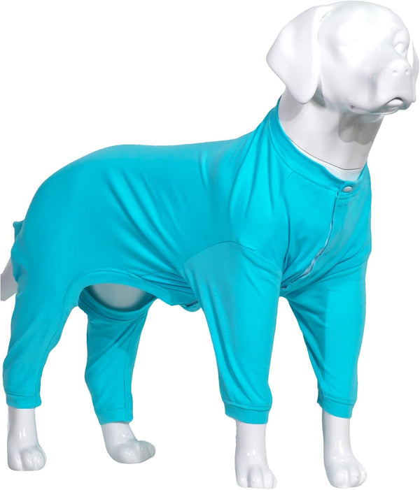 Lovelonglong Four Feet Dog Lightweight Pajamas, Pure Cotton Dog Jumpsuits, Stylish PJS for Large Medium Small Dogs