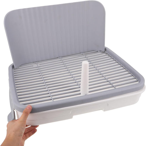 BETOOKY Pee Pad Holder - Dog Litter Box with Post Puppy Pads Holder Plastic Potty Tray for Travel Small Medium Large