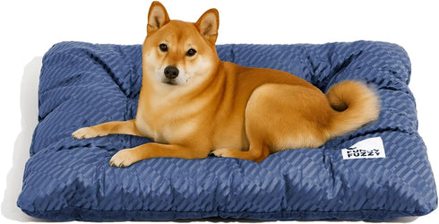 FUNNY FUZZY 2 in 1 Dog Bed Crate Pad Mat, Washable Reversible