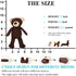 Squeaky Dog Toys, 3-Layered Durable Stuffed Toys for Aggressive Chewers, Cute Plush Teething Chew Toys (Bear-M)