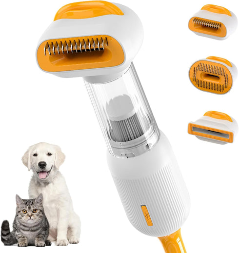 YoPoll Cat Dog Grooming Vacuum Kit with Brush, Low-Noise Pet Hair Shedding Trimming