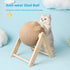 BATTIPAW Cat Scratcher, Rabbit Scratching Ball, Natural Sisal Scratcher, Spinning Cat Ball, Solid Wood Scratching Toy